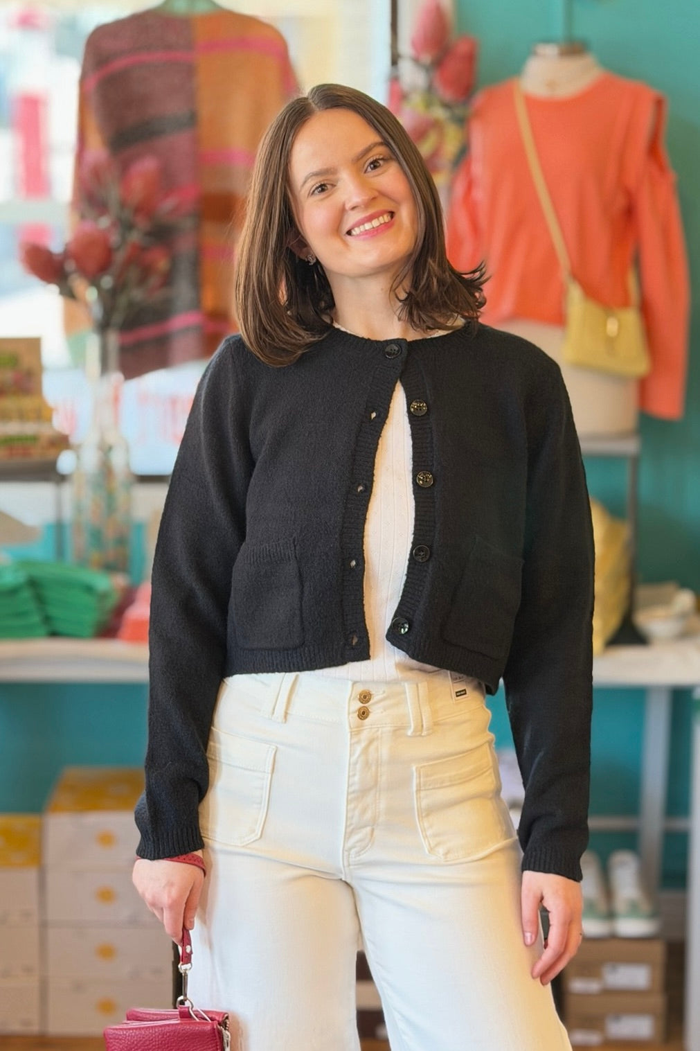 Pocket Cardigan - Black