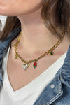 Charm Necklace With Pearl Heart
