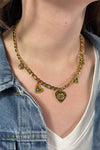 Charm Necklace With Eye Heart