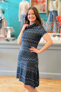 Stripe Print Winter Tunic Dress