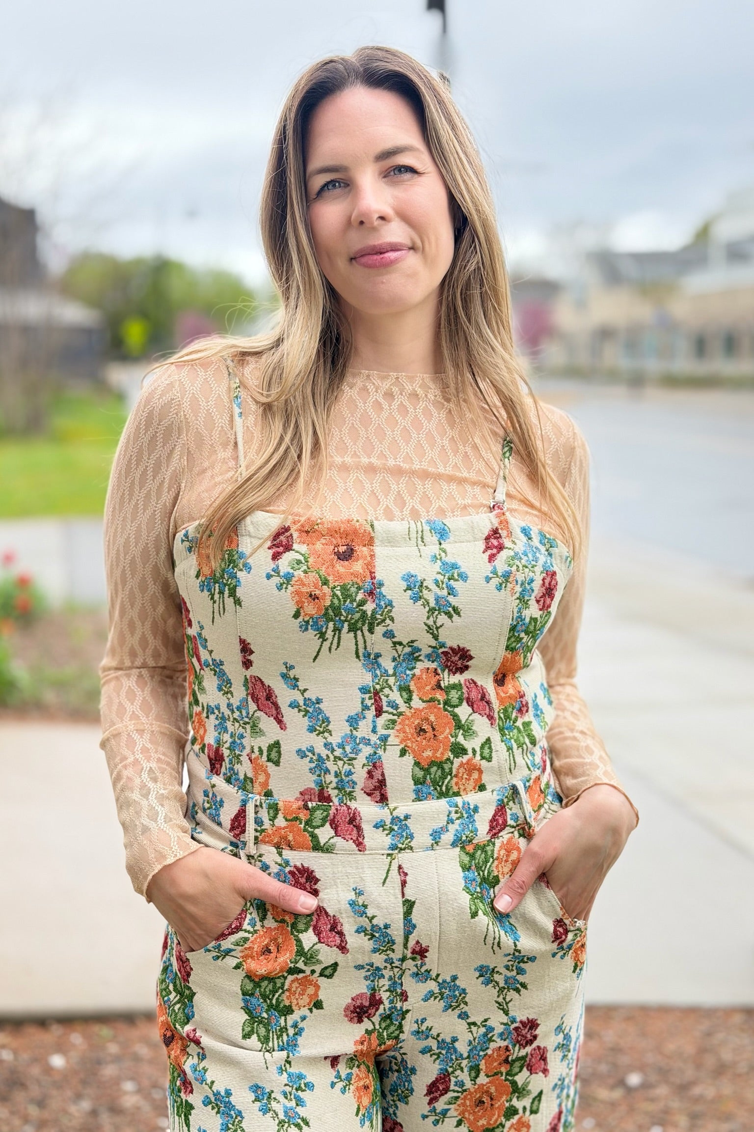 Sheer Long Sleeve Top - Nude