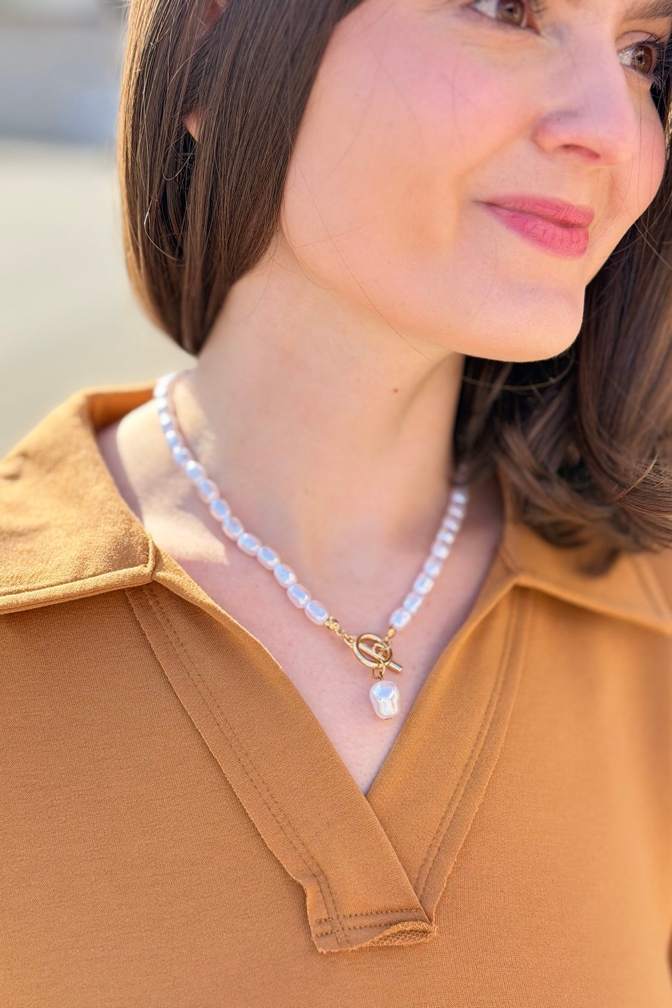 Pearl & Gold Stackable Necklace