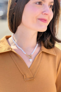 Pearl & Gold Stackable Necklace