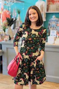 Unicorn Print Winter Tunic Dress