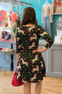 Unicorn Print Winter Tunic Dress