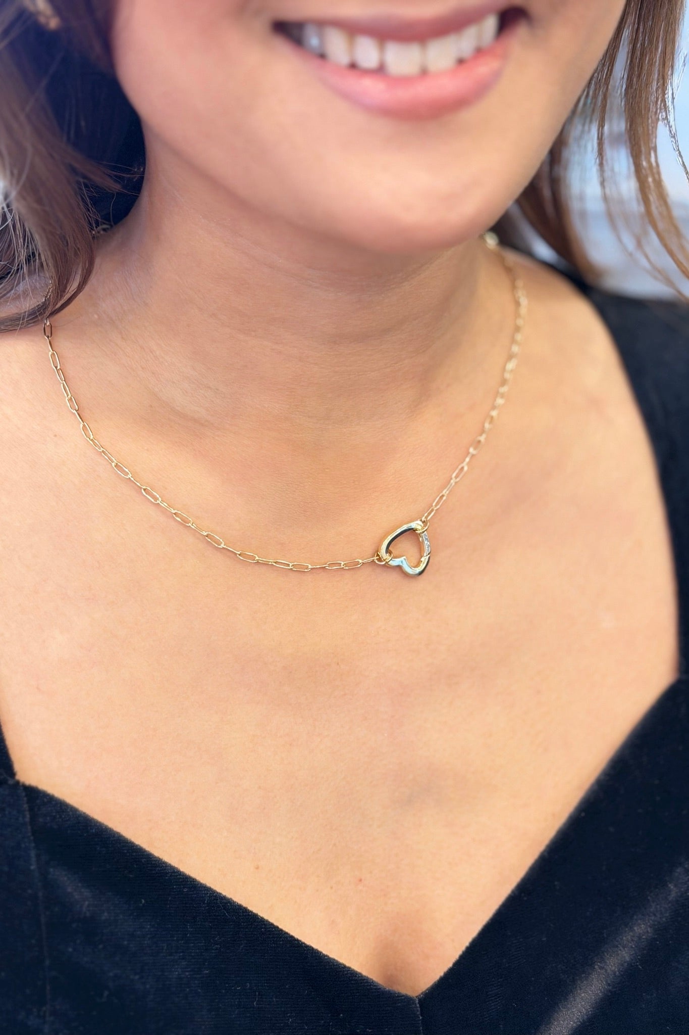 Heart Paperclip Necklace