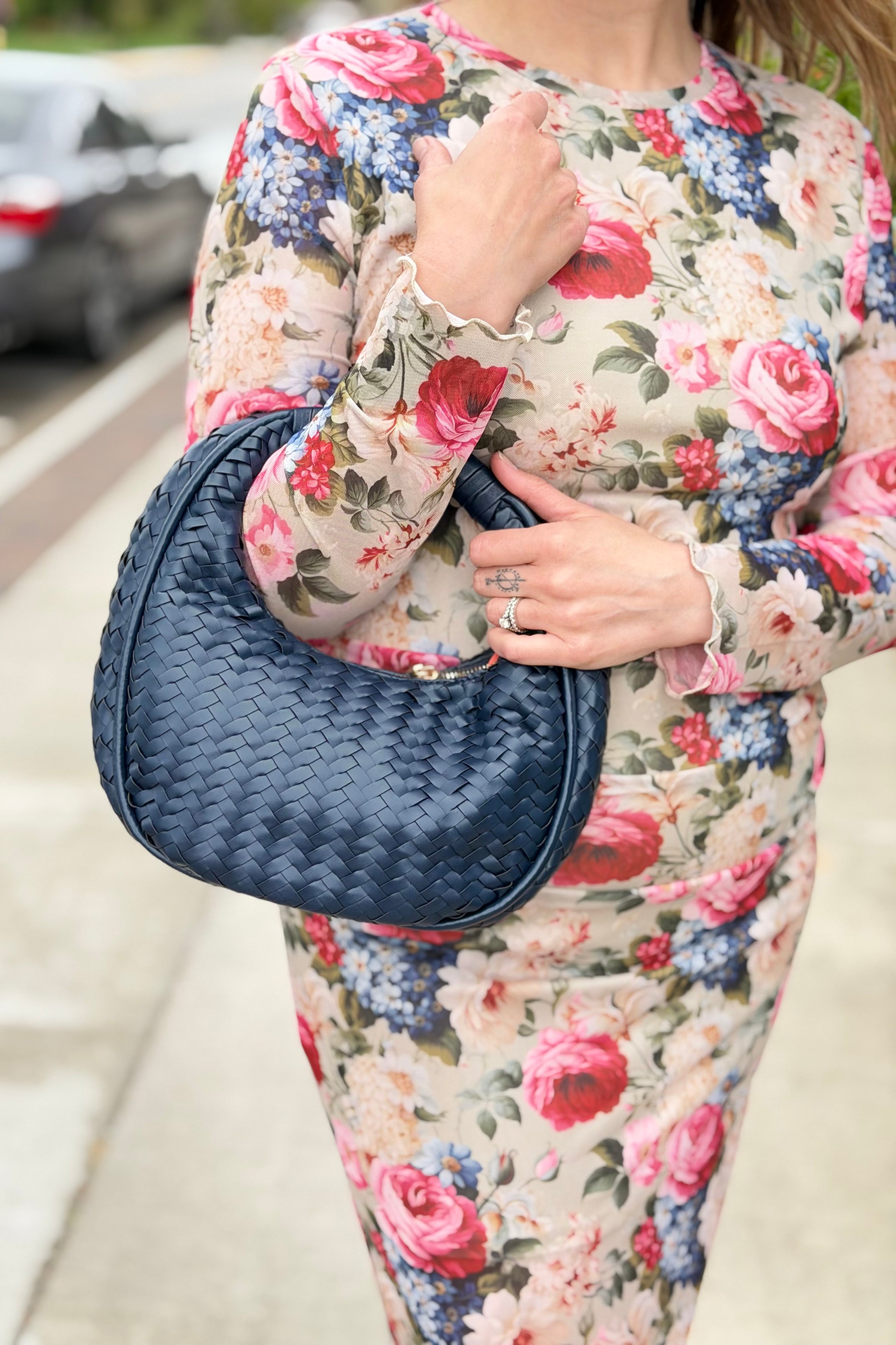 Cassidy Woven Clutch - Midnight