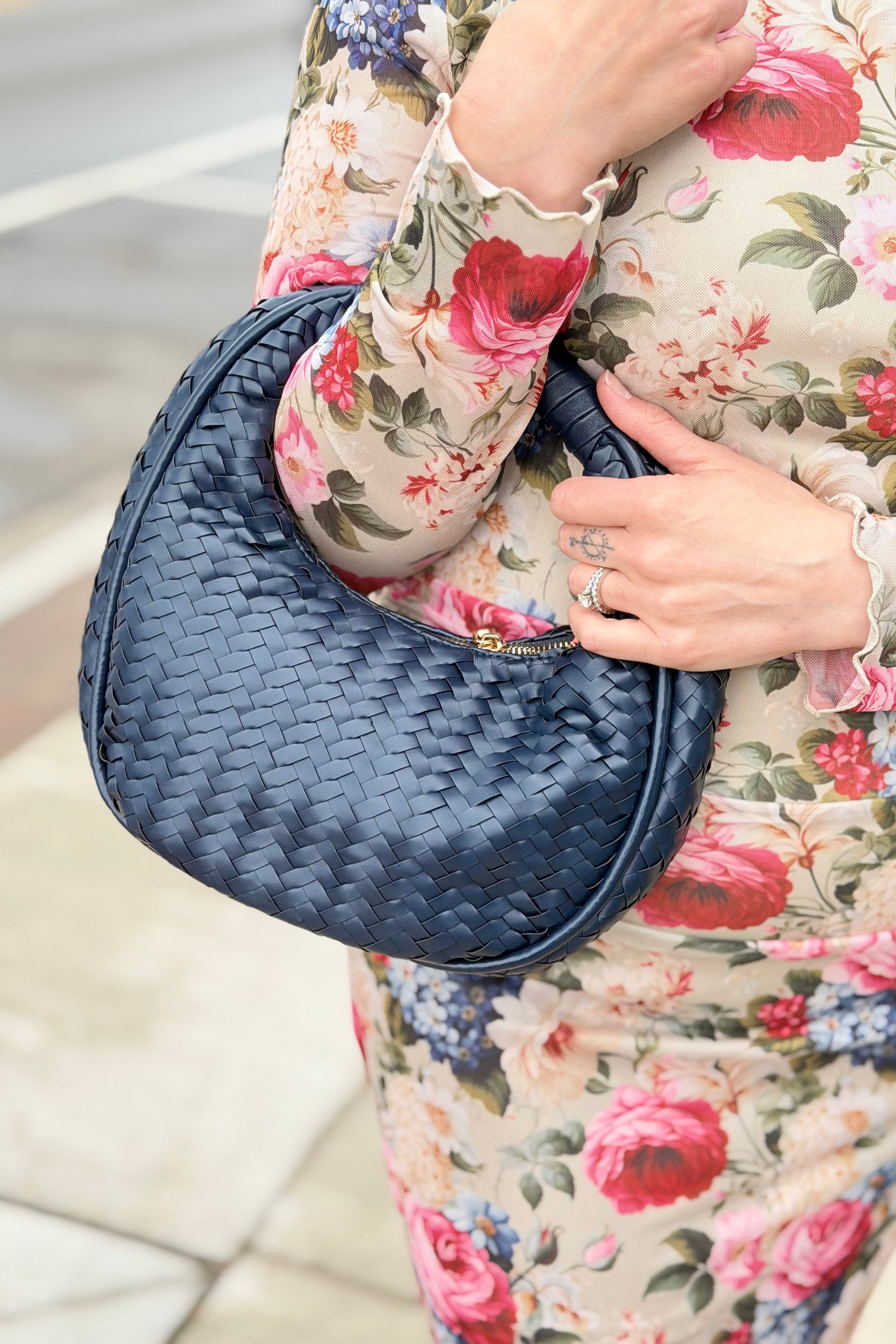 Cassidy Woven Clutch - Midnight
