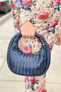 Cassidy Woven Clutch - Midnight