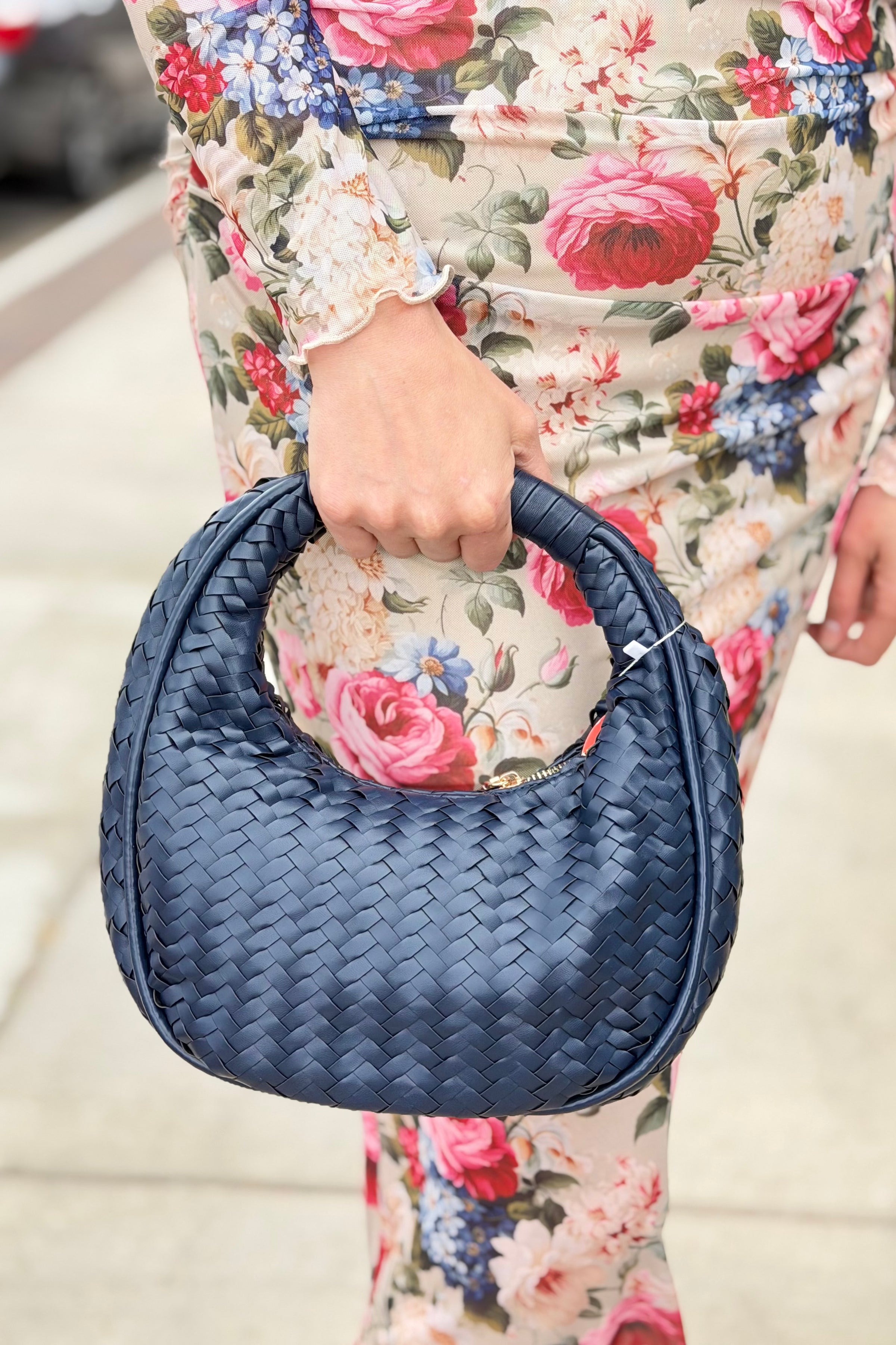 Cassidy Woven Clutch - Midnight