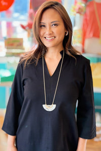 Snakeskin Pendant Necklace Gold