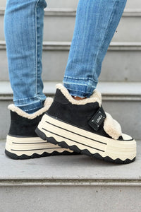 Glissane Wool & Suede - Black