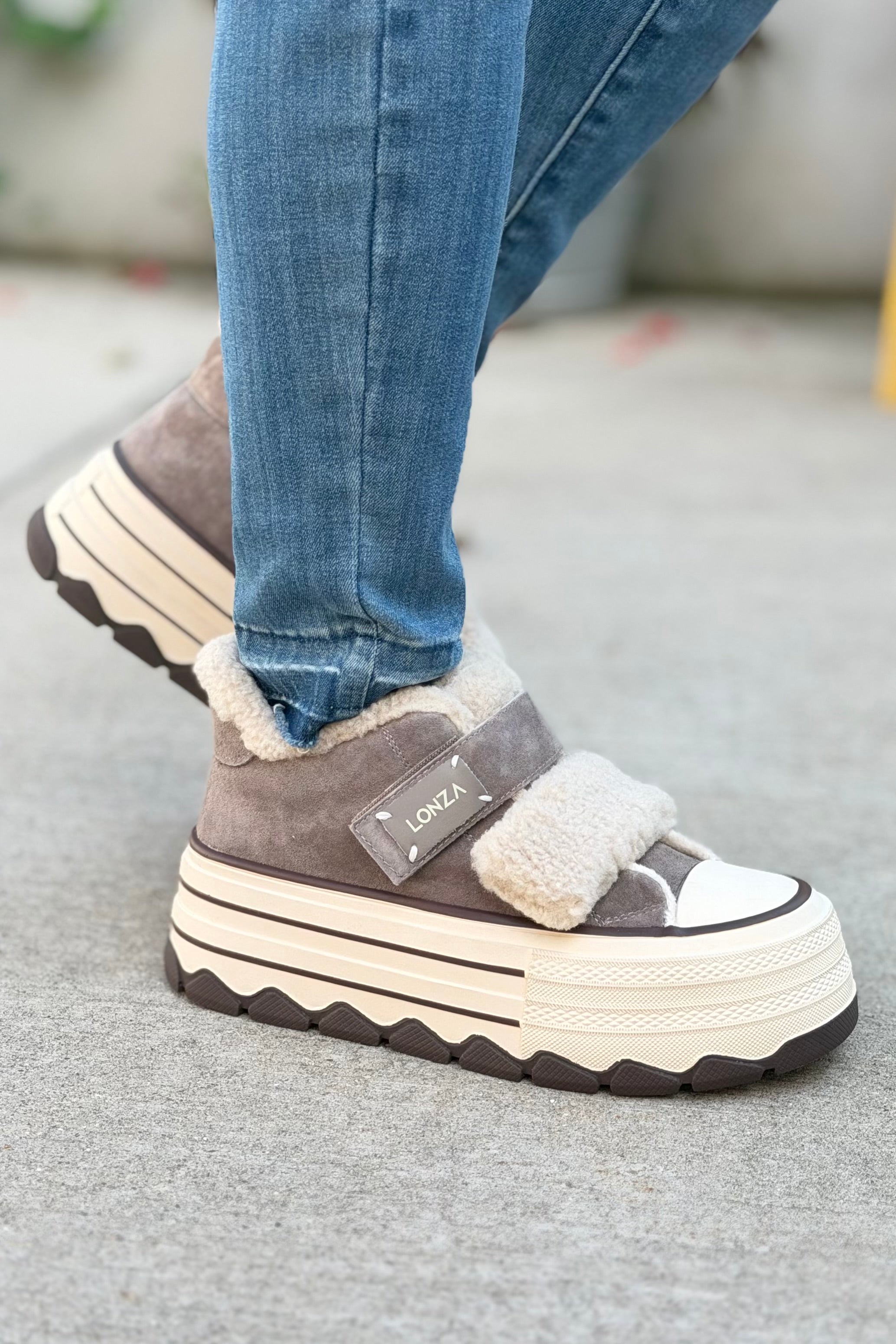 Glissane Wool & Suede - Grey