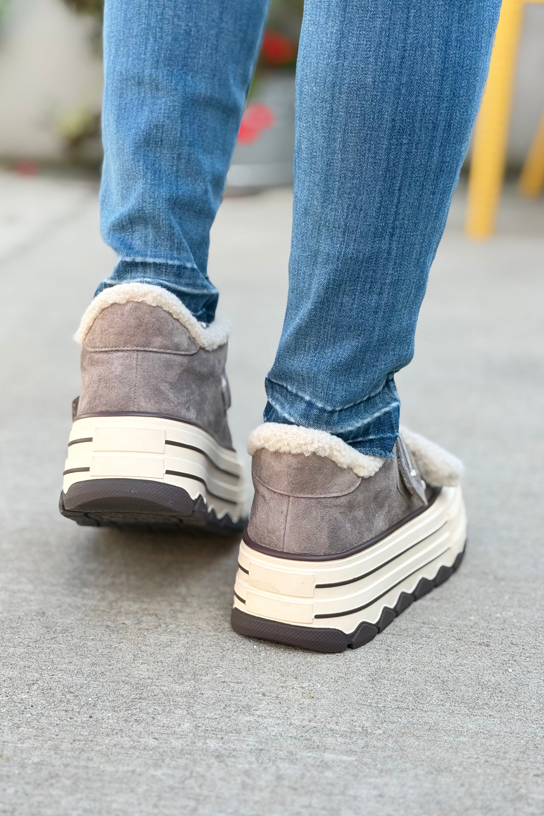 Glissane Wool & Suede - Grey