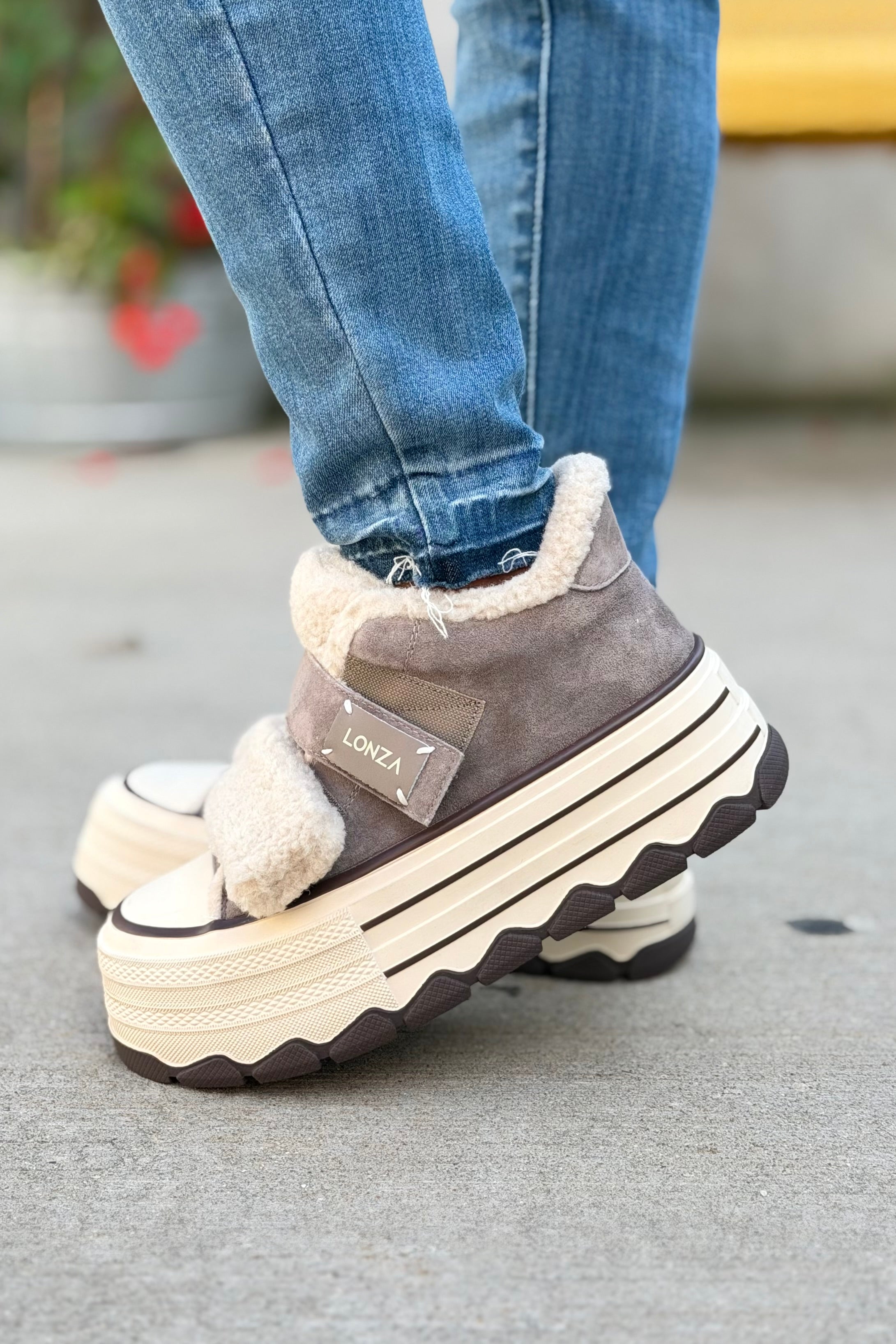 Glissane Wool & Suede - Grey