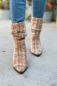 Letty Chai Tweed Slouch Boot