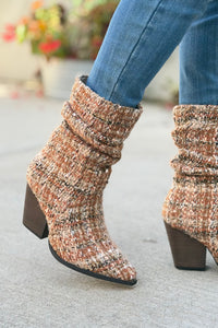 Letty Chai Tweed Slouch Boot