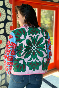 Vintage Contrast Floral Jacket