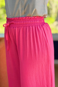 Drawstring Lace-Up Bloomers - Pink
