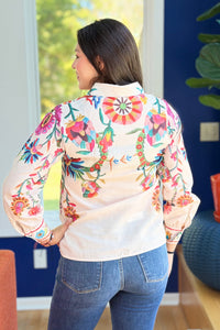 Western Boho Multi-Colored Floral Shirt