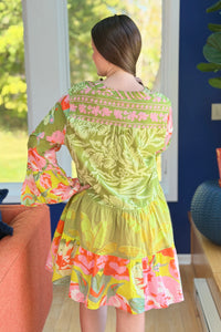 Sunset Tunic Cover Up Dress - Green
