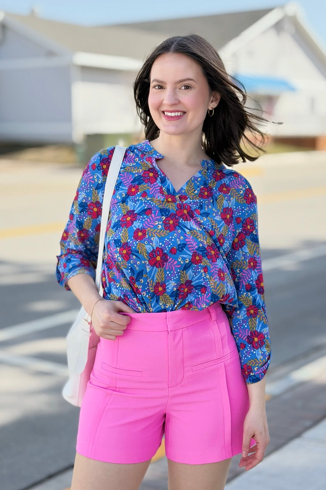 High Waisted Dressy A Line Shorts - Candy