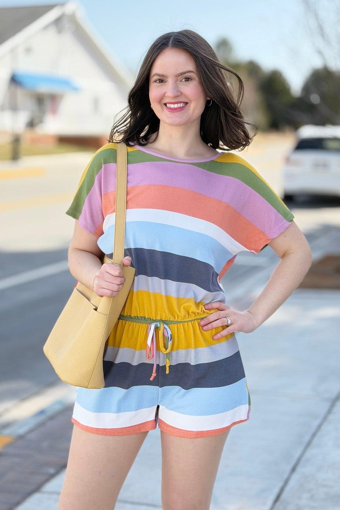 Soft Striped Romper - Multi