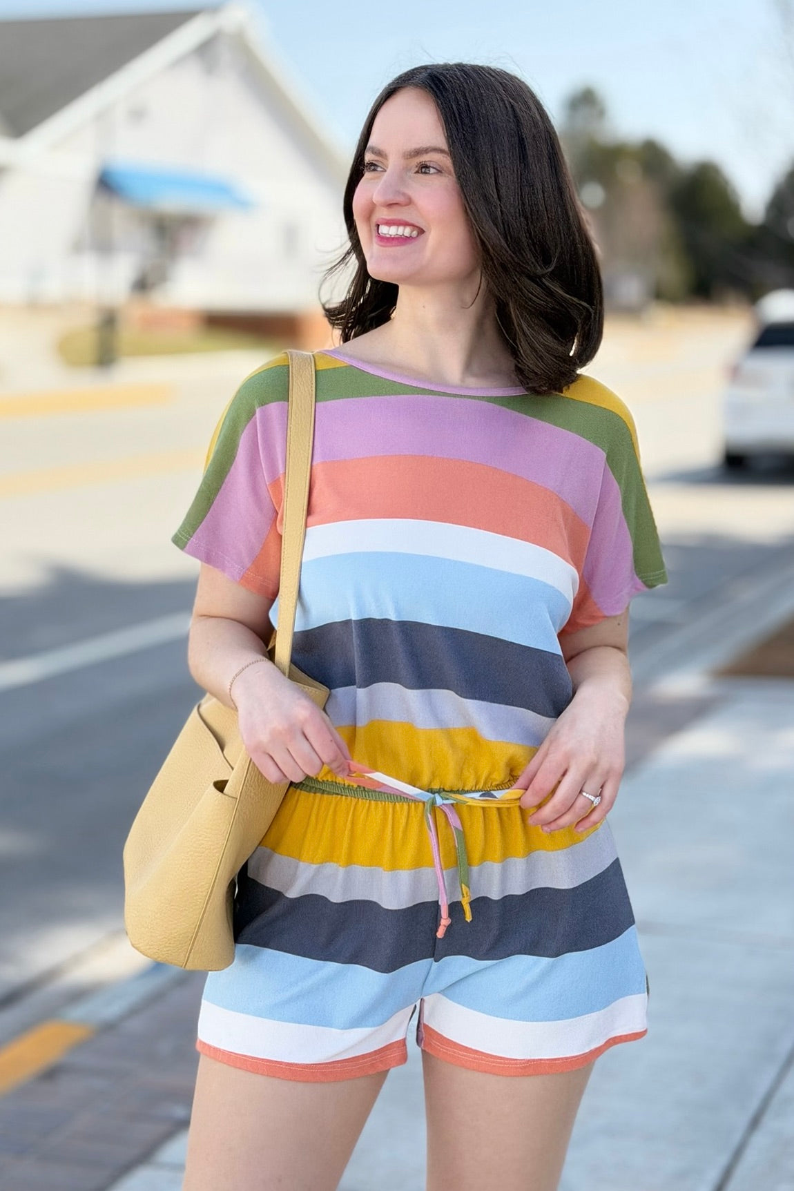 Soft Striped Romper - Multi