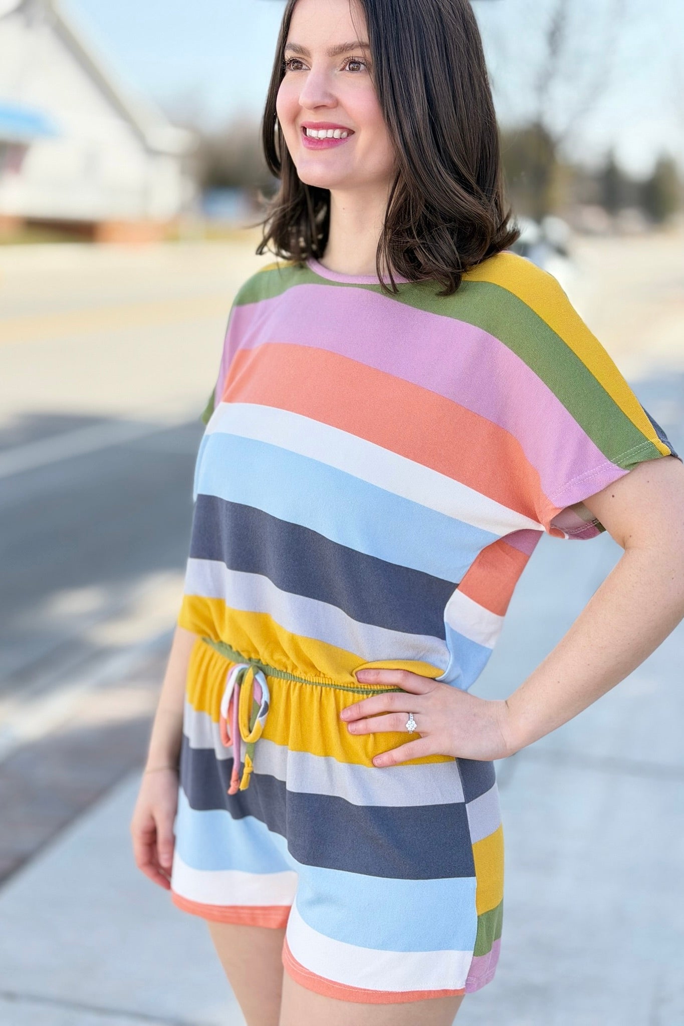 Soft Striped Romper - Multi