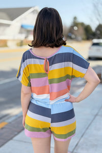 Soft Striped Romper - Multi