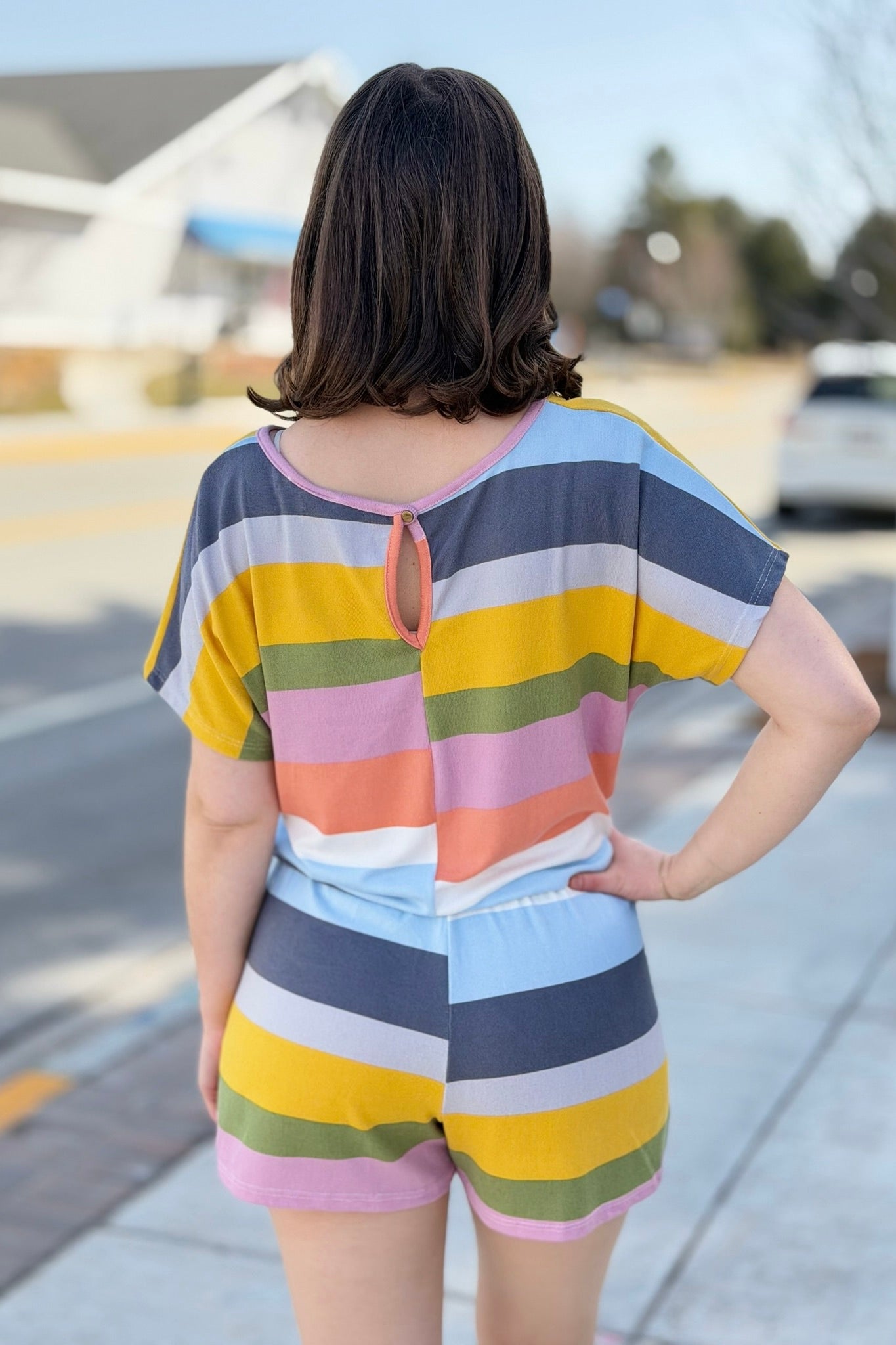 Soft Striped Romper - Multi
