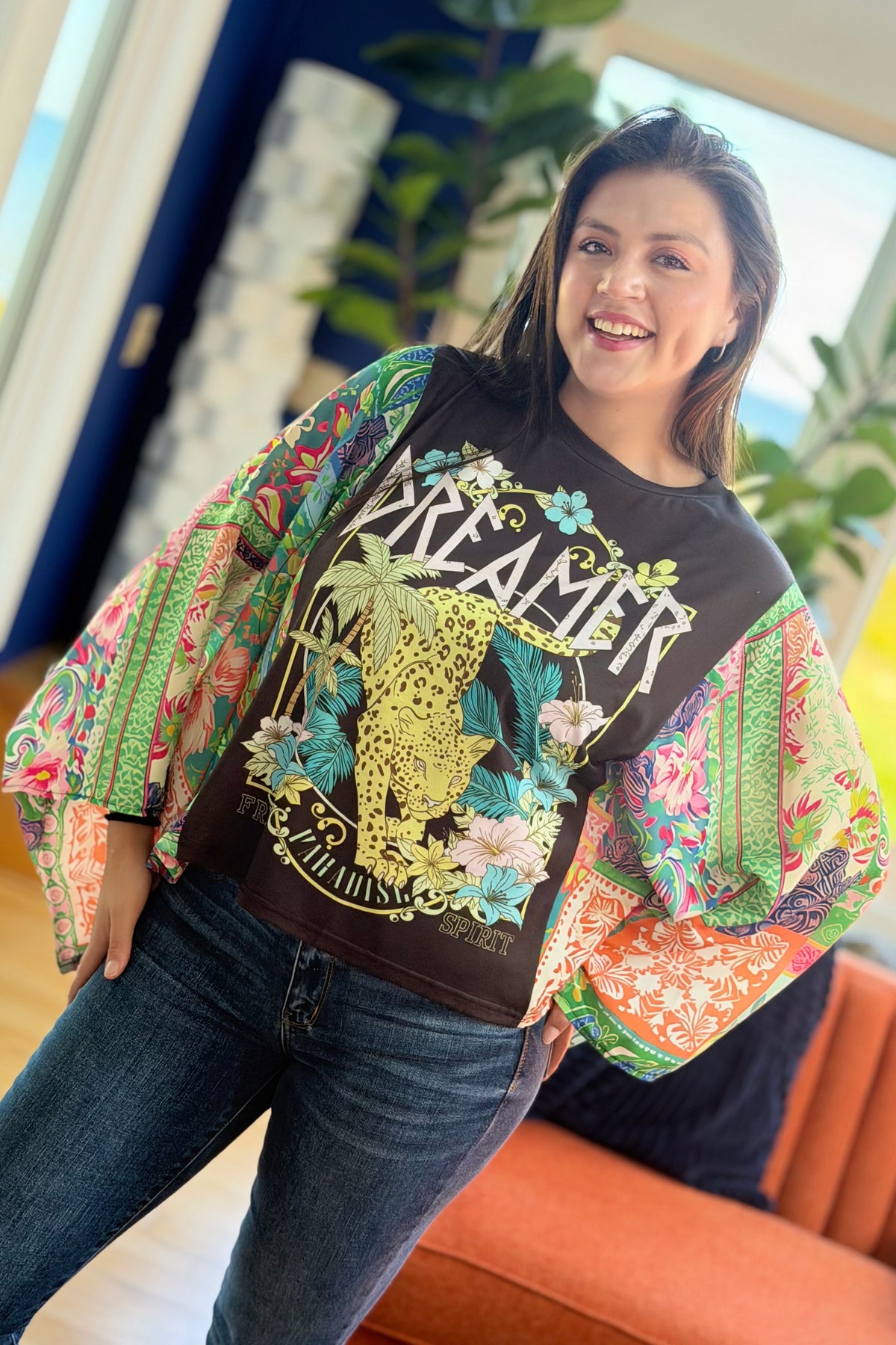 Graphic Boho Top - Dreamer