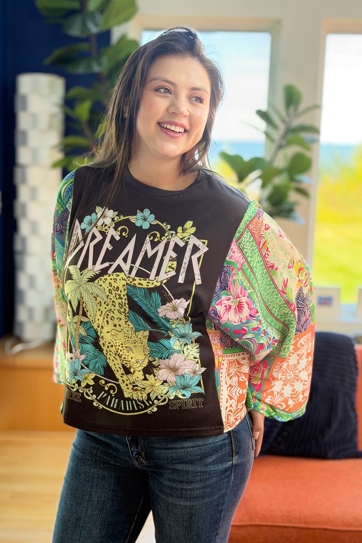 Graphic Boho Top - Dreamer