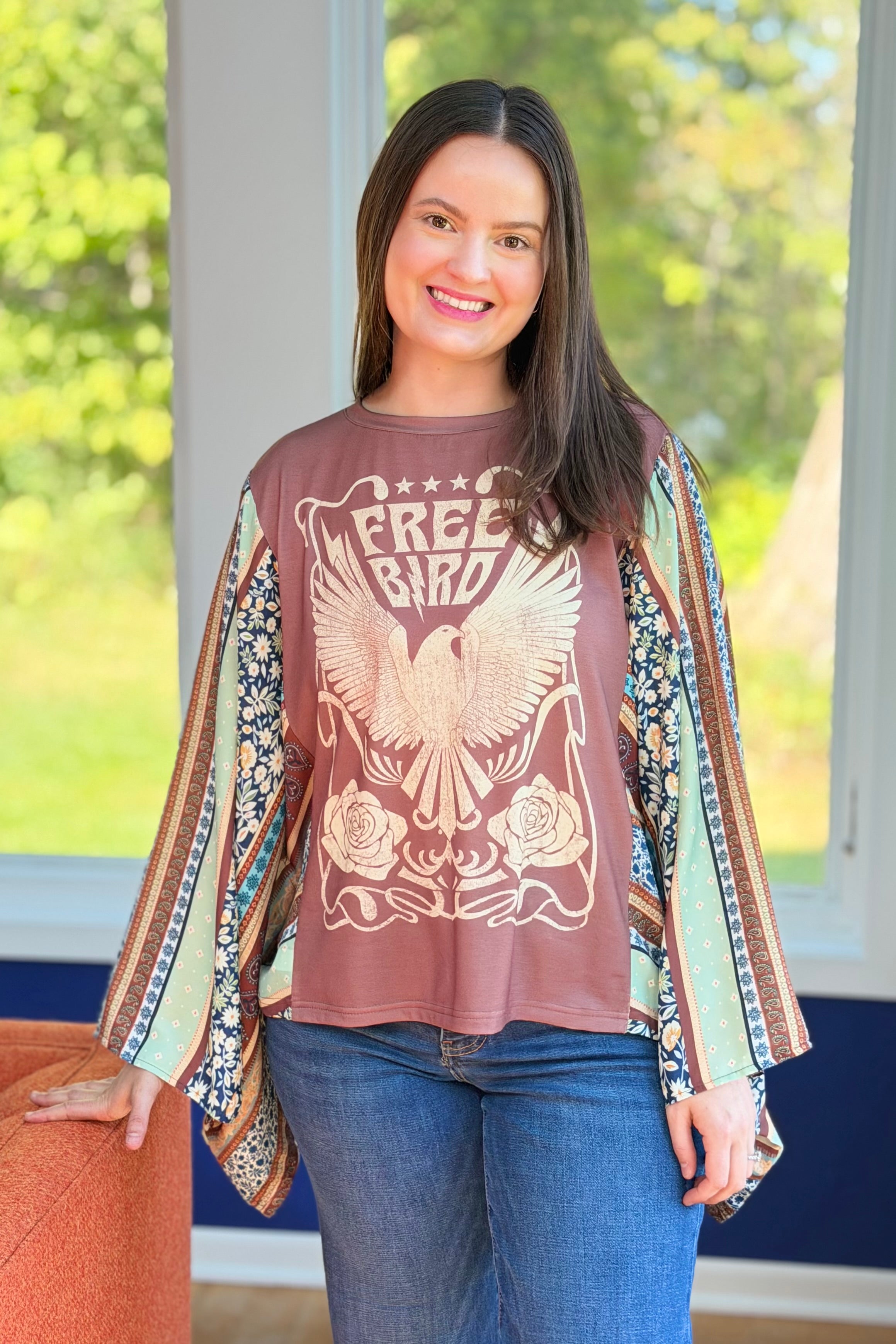 Graphic Boho Top - Free