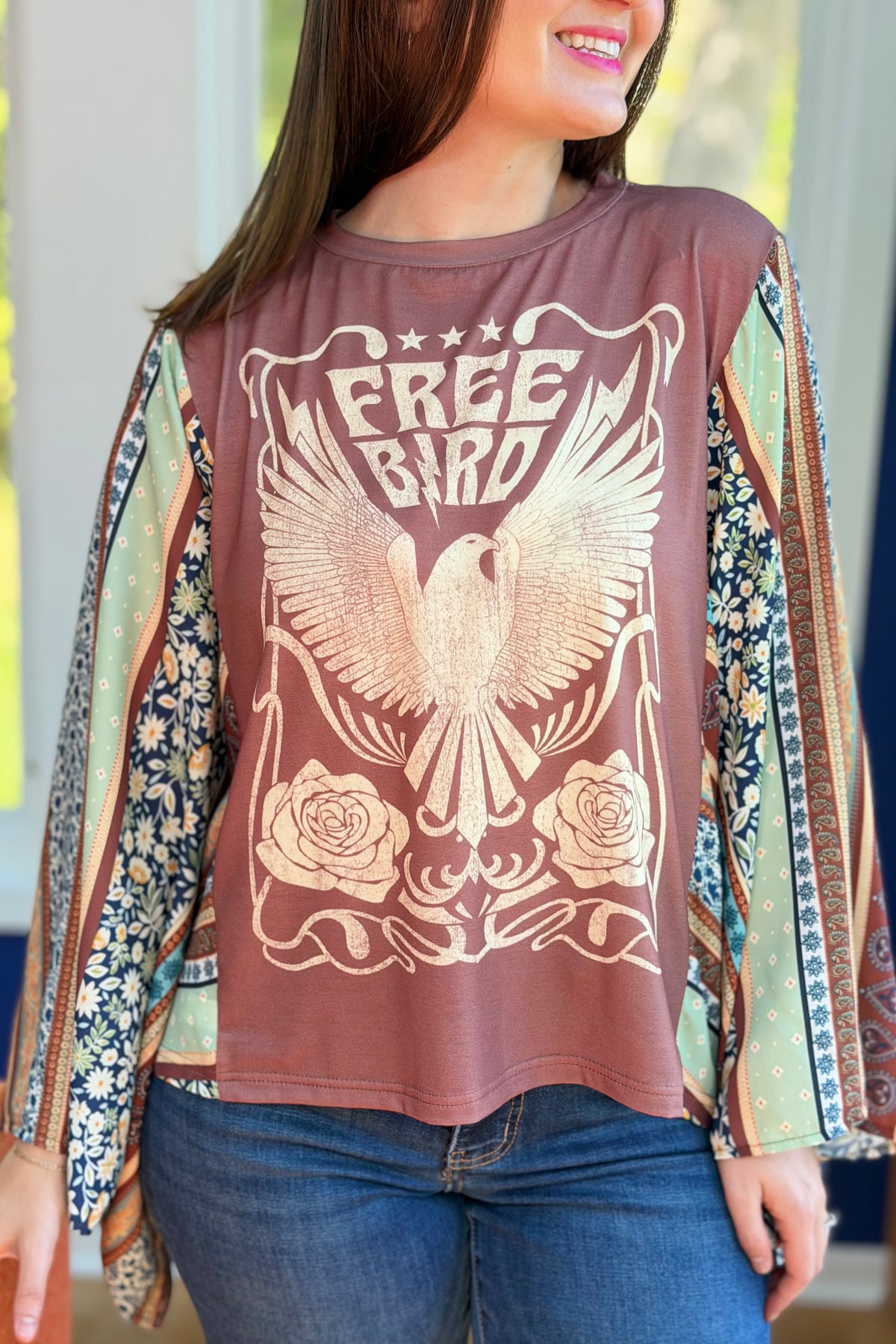 Graphic Boho Top - Free
