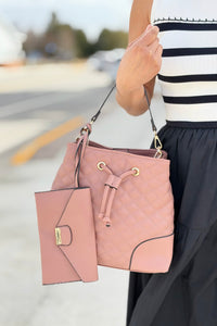 Wendy Hobo Bucket Bag - Rosewood