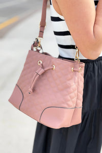 Wendy Hobo Bucket Bag - Rosewood