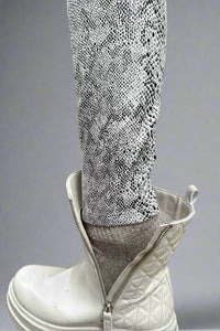 Snake Print Leggings - Off White