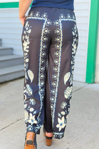 Vacation Plans Wide Leg Pants - Black