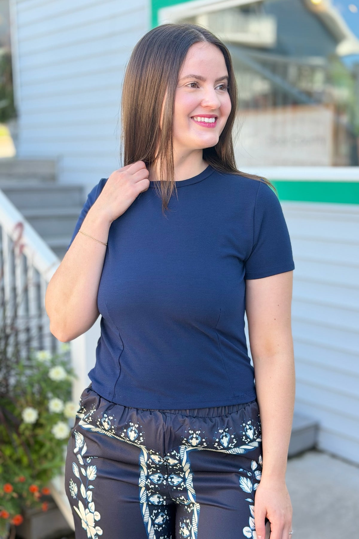 Classic Crew Neck Tee - Navy
