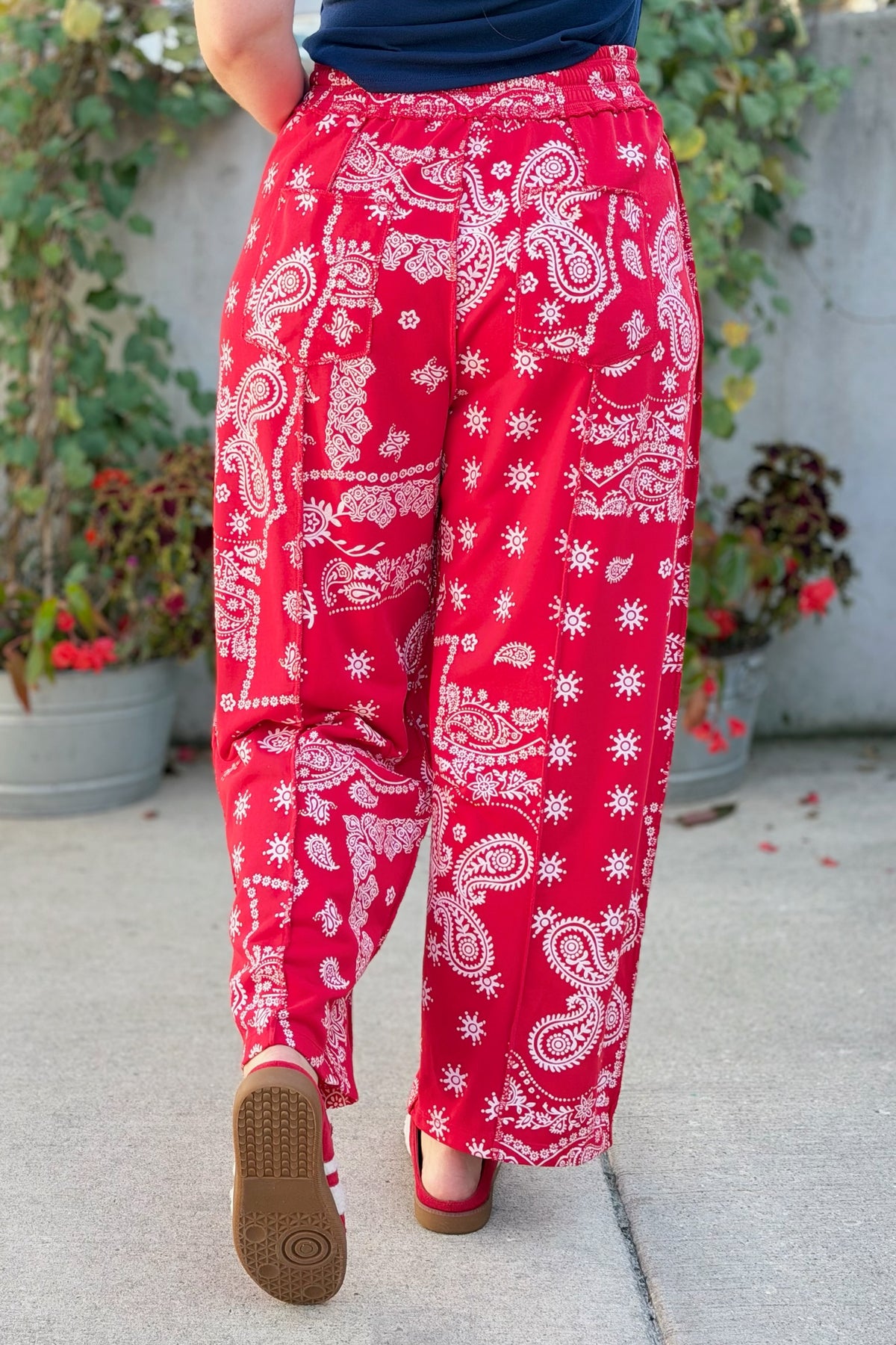 Barrel Fit Utility Pants - Red Bandana