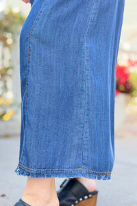 Wide Leg Chambray Pants