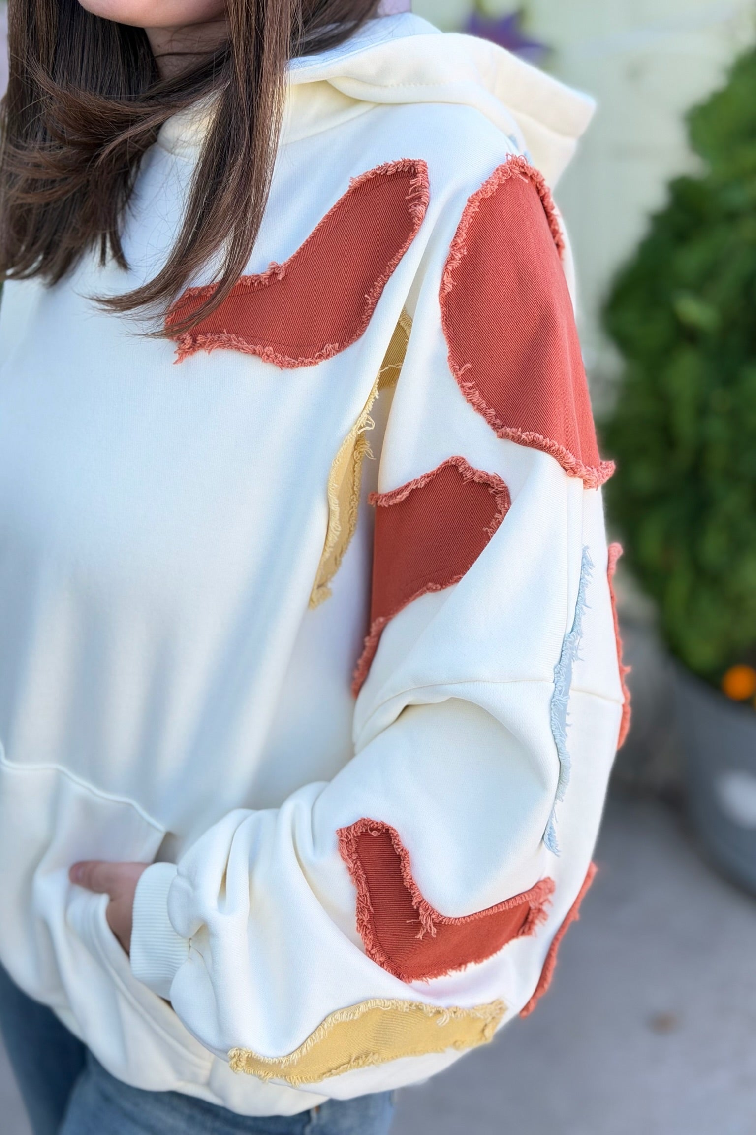 Abstract Hoodie Kangaroo Pocket