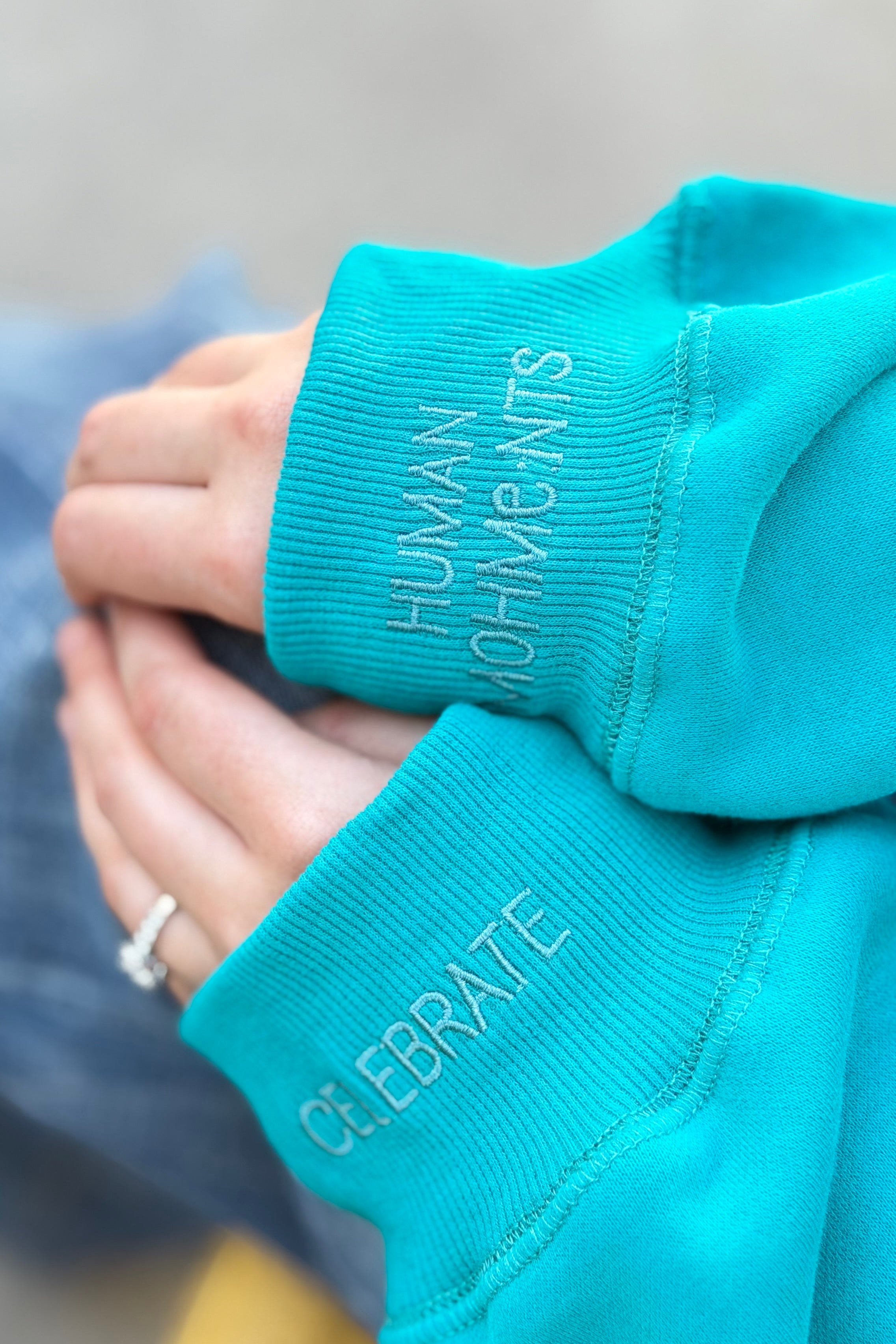Everfleece Mock Neck Sweatshirt - Turquoise