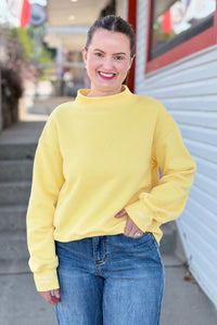 Everfleece Mock Neck Sweatshirt - Lemon
