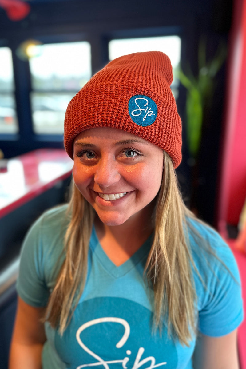Sip Waffle Knit Beanie