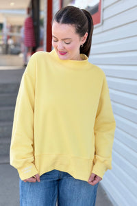 Everfleece Mock Neck Sweatshirt - Lemon