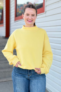 Everfleece Mock Neck Sweatshirt - Lemon