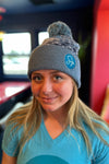 Sip Pattern + Pom Beanie
