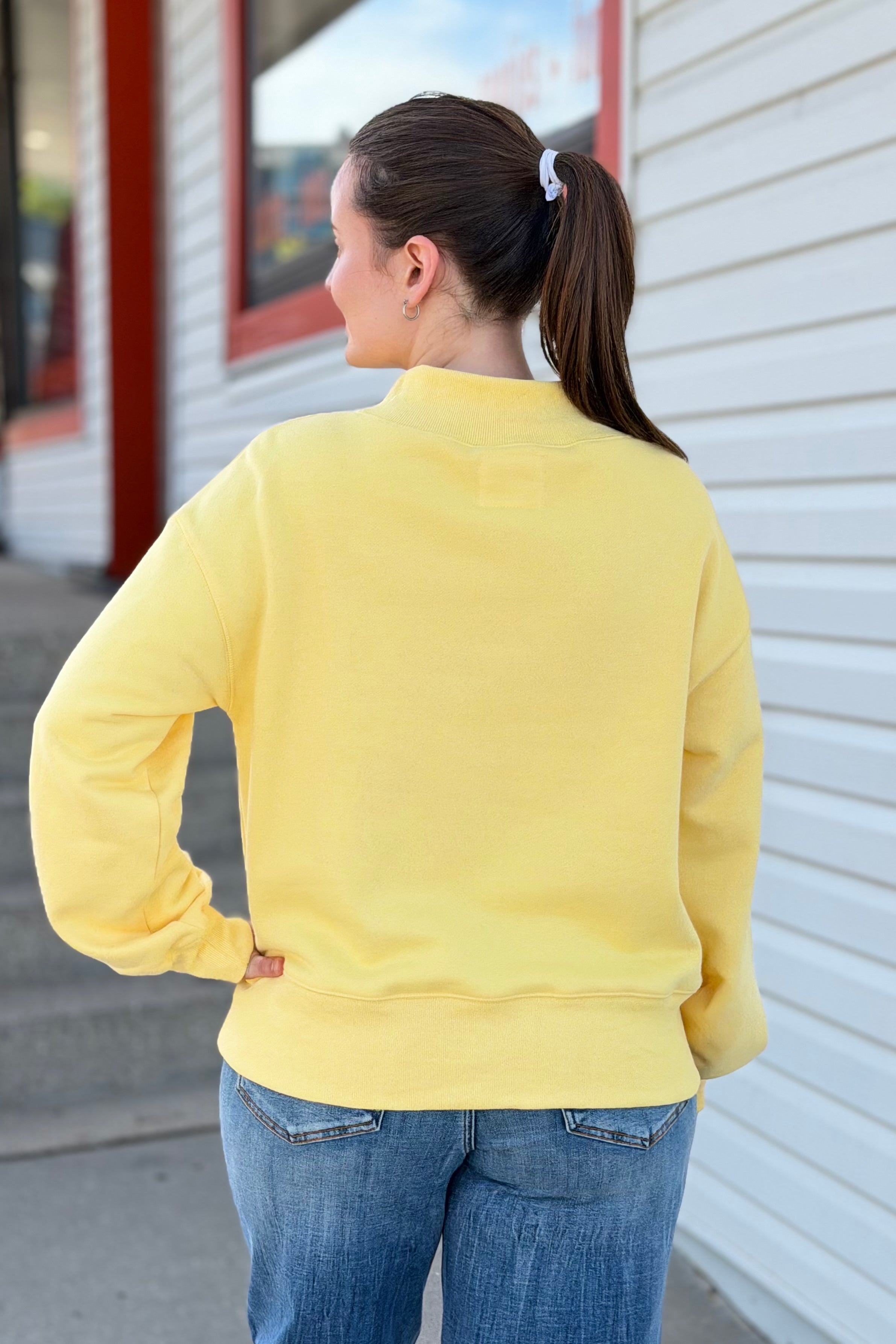 Everfleece Mock Neck Sweatshirt - Lemon